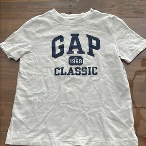 GAP Organic Cotton White Tee with Dark Blue Print